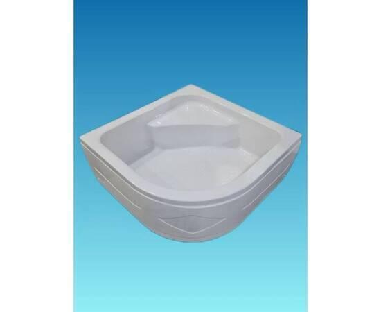 Ванна акриловая угловая с боковой панелью 100*100*высота 45см.