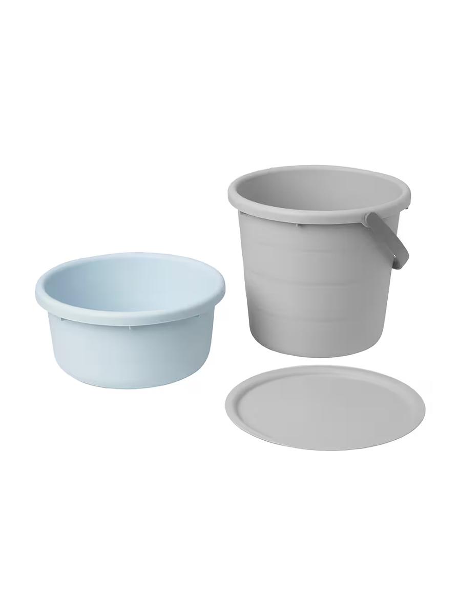 Gapakly bedre IKEA PEPPRIG çal / gök reňkli 3 bölek