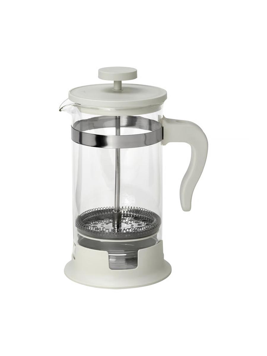 Çaý/Kofe üçin çäýnek IKEA UPPHETTA aýna/poslama polat açyk ak 1 l