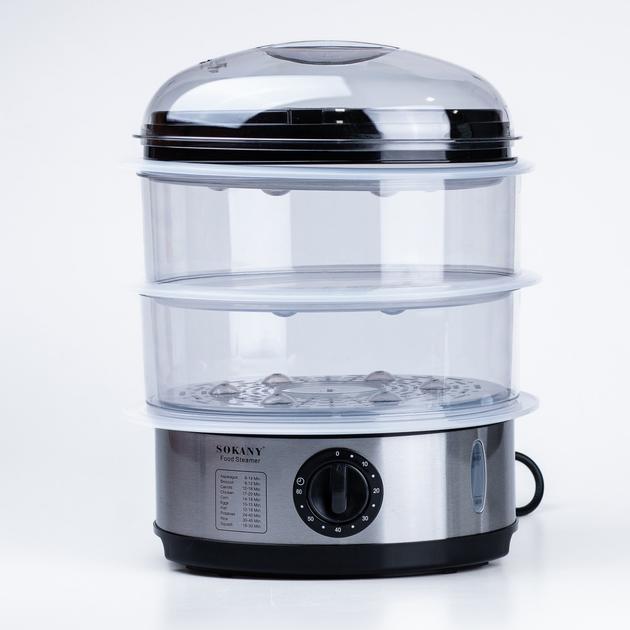 Пароварка Sokany SK-07018 серебристый