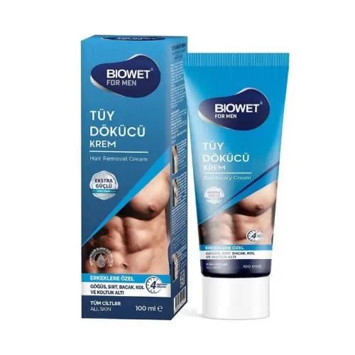 BIOWET Erkekler üçin tüýleri aýyryjy krem, 100 ml