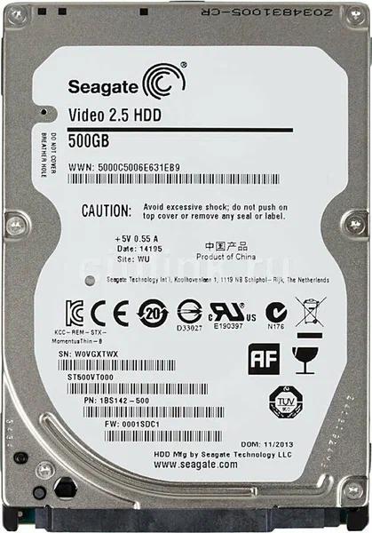 Жёсткий диск HDD 2,5" 500 GB Seagate
