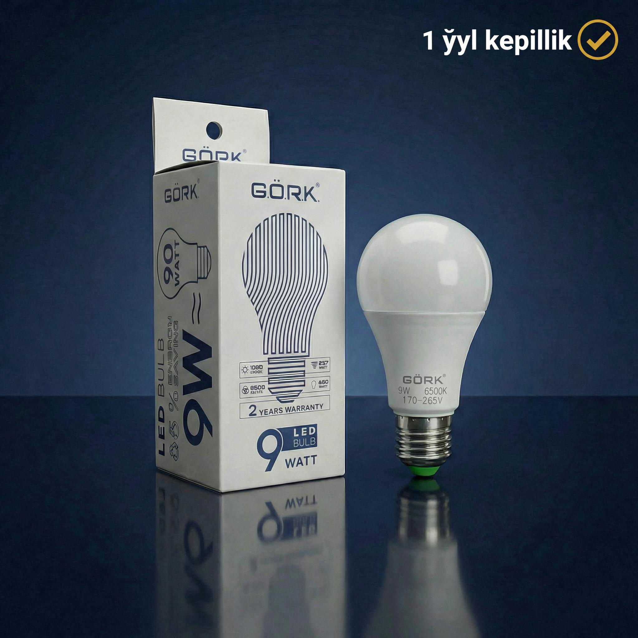 Лампа G.Ö.R.K. 9w_a60_e27_6500k