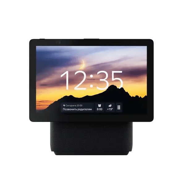 Akylly kolonka Yandex stansiýa Duo Maks Alisa we Zigbee bilen, gara reňk