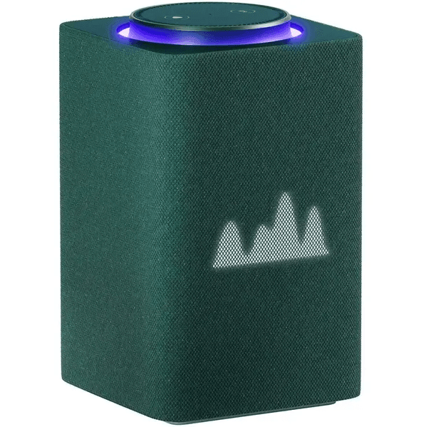 Akylly kolonka Yandex stansiýa Alisa we Zigbee bilen ýaşyl reňkli