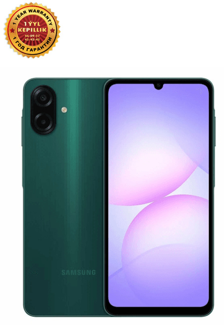 Смартфон Samsung Galaxy A07 4/128 ГБ, зелёный 