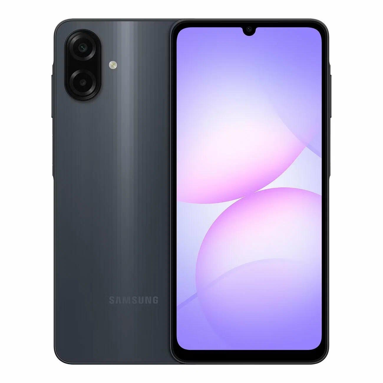 Смартфон Samsung Galaxy A07 4/128 ГБ, чёрный 