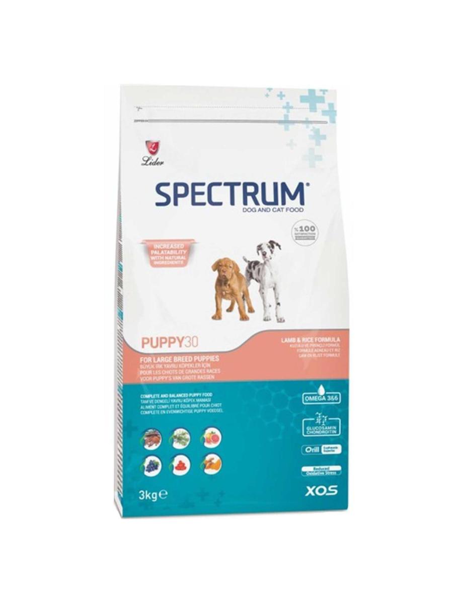 Корм для щенков крупной породы Spectrum Puppy30 - баранина и рис 3 кг