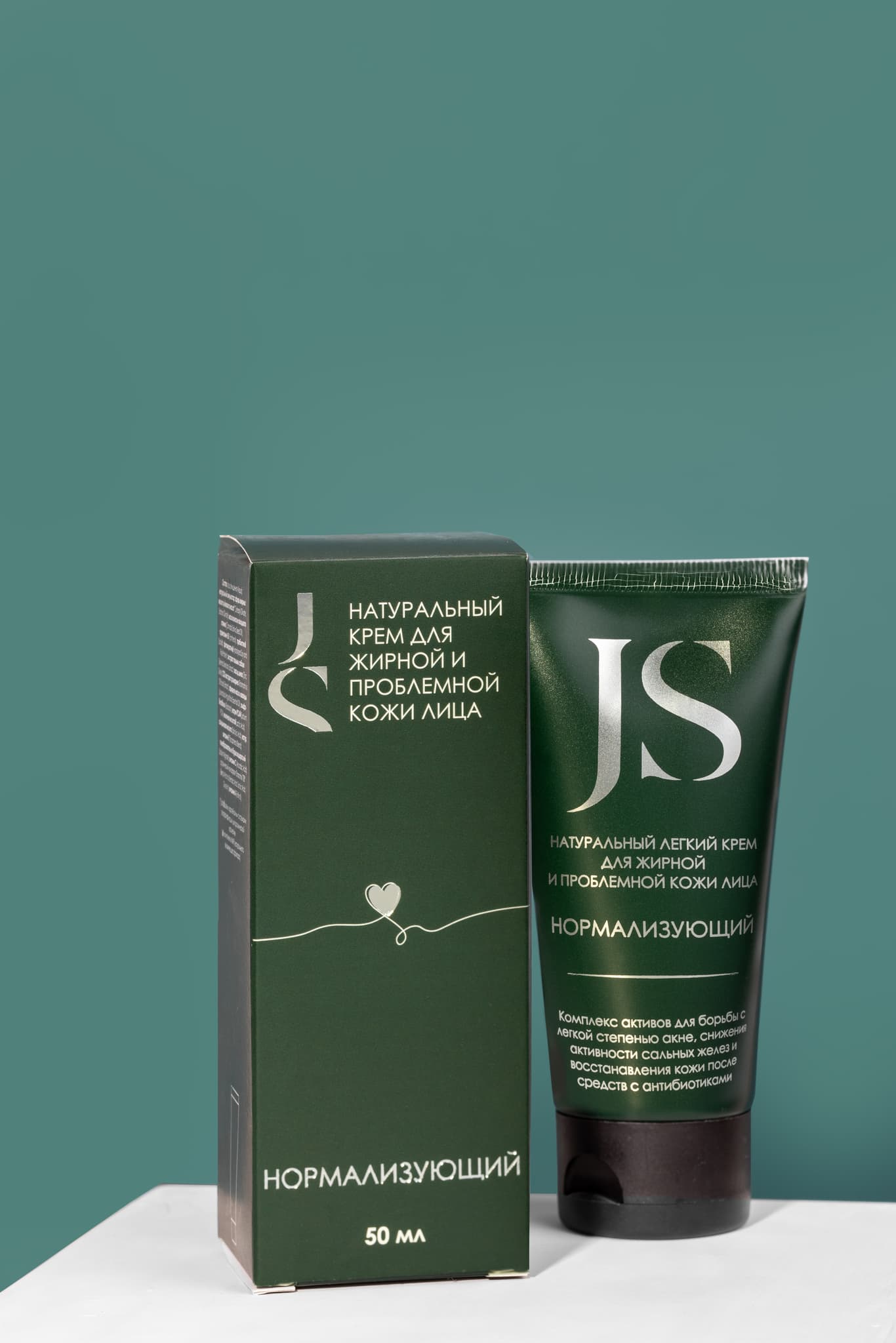 JS Крем-концентрат для жирной и проблемной кожи от угрей Нормализующий, туба 50 м