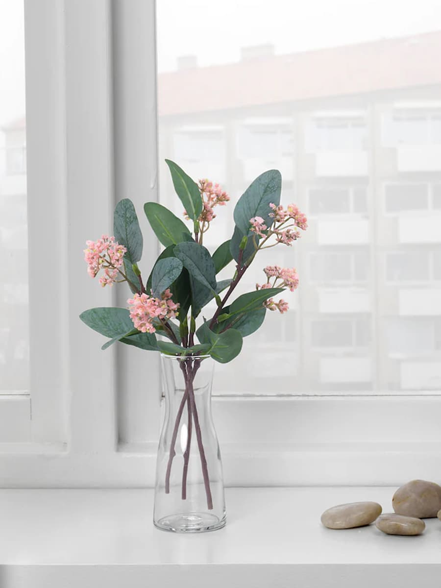 Цветок искусственный IKEA SMYCKA эвкалипт/розовый 30 см