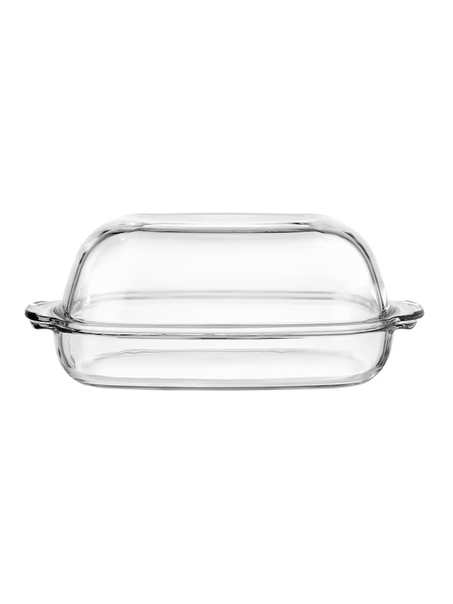 Блюдо с крышкой IKEA Buren жаропрочное стекло 42x26 см