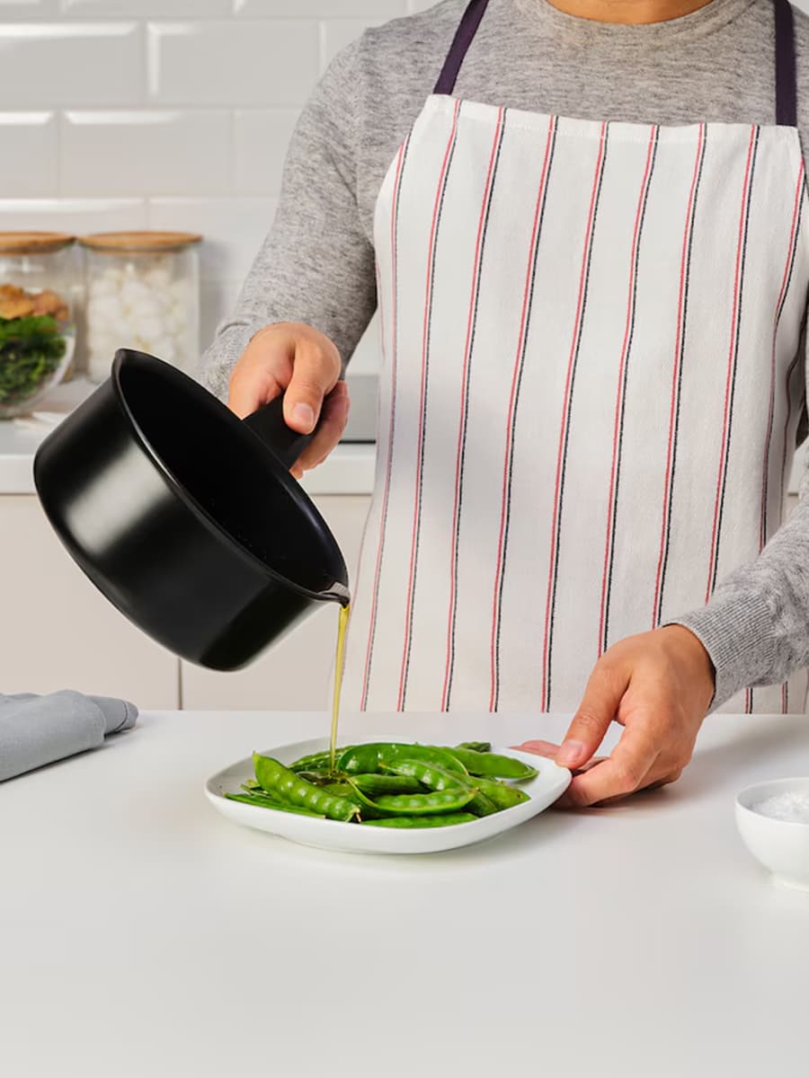 Кастрюля IKEA HEMLAGAD  черная 1 л