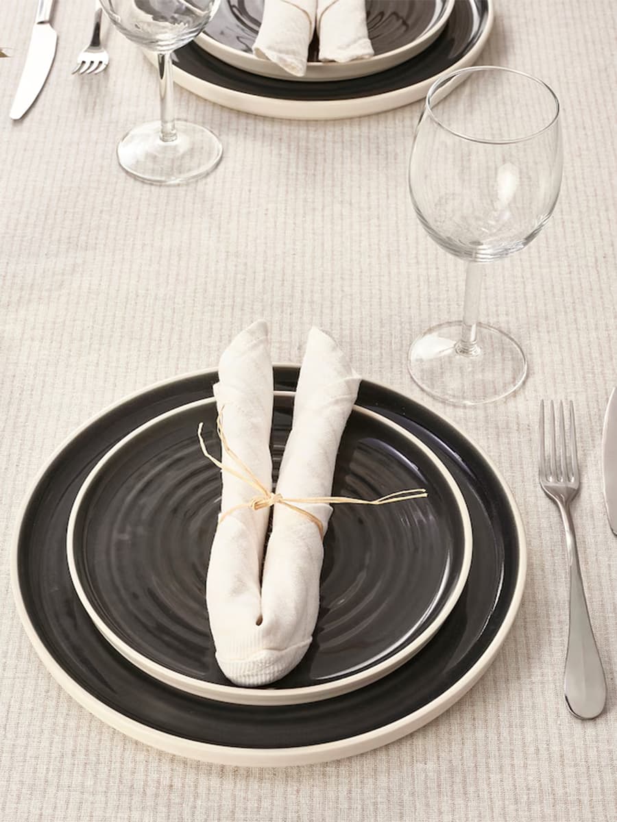 Скатерть IKEA SILVERARV, бежевый, 145х240 см