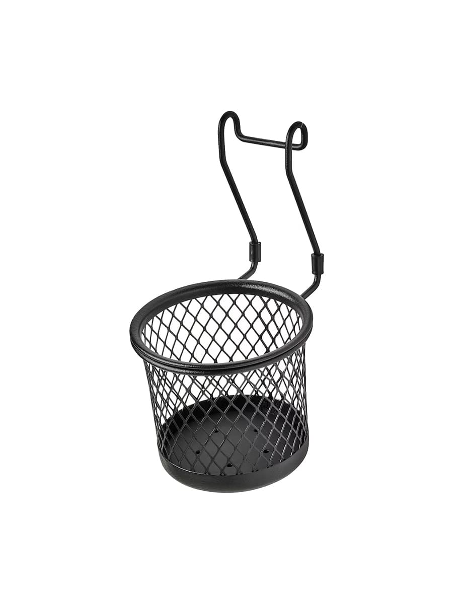 Контейнер IKEA HULTARP черный/сетка, 14x16 см