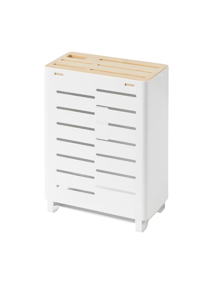 Подставка для ножей IKEA AVSTEG, бамбук/белый 23 см