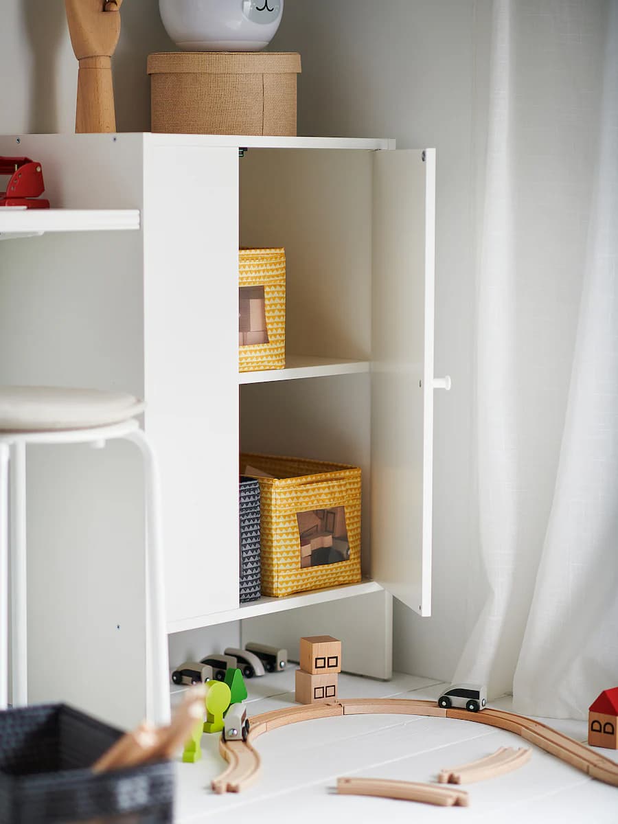 Шкаф с дверцей IKEA BAGGEBO белый, 50x30x80 см