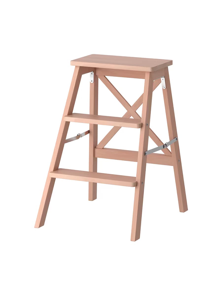 Стремянка IKEA BEKVÄM 3 ступеньки бук 63 см