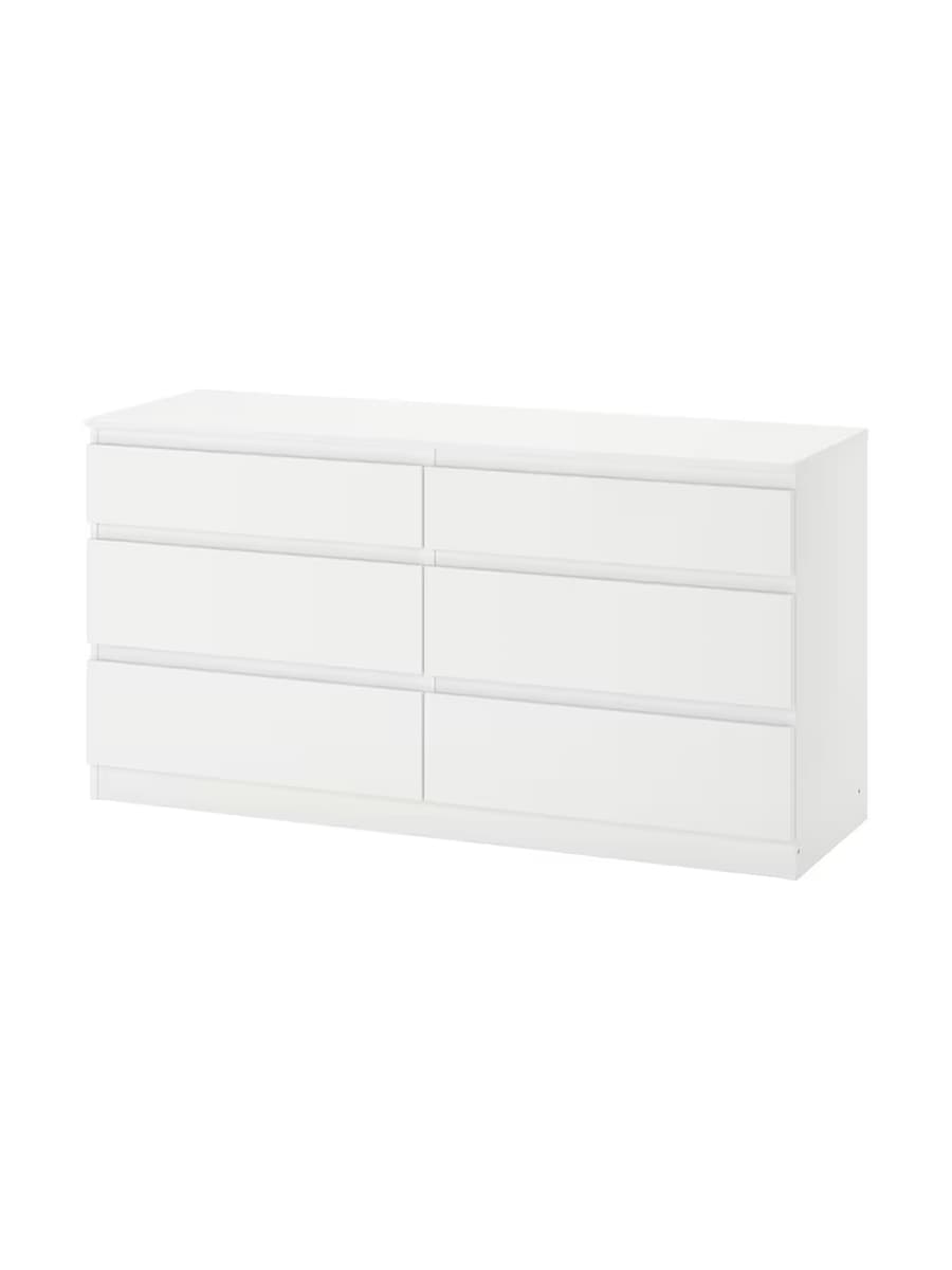 Комод с 6 ящиками IKEA KULLEN белый 140х72 см