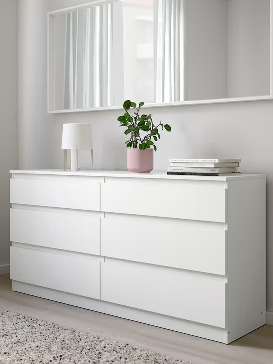 Комод с 6 ящиками IKEA KULLEN белый 140х72 см