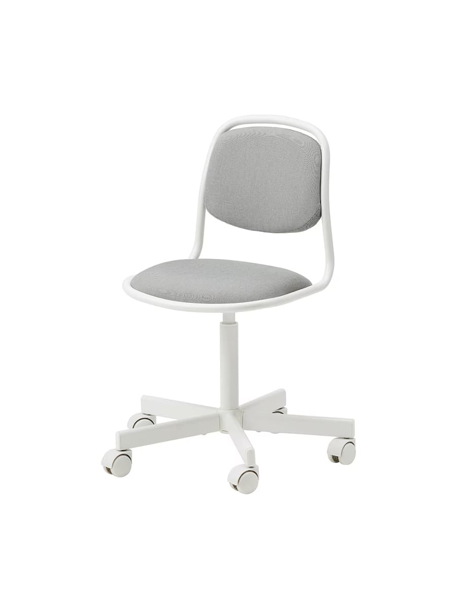 Детский письменный стул IKEA ÖRFJÄLL белый/Виссле светло-серый