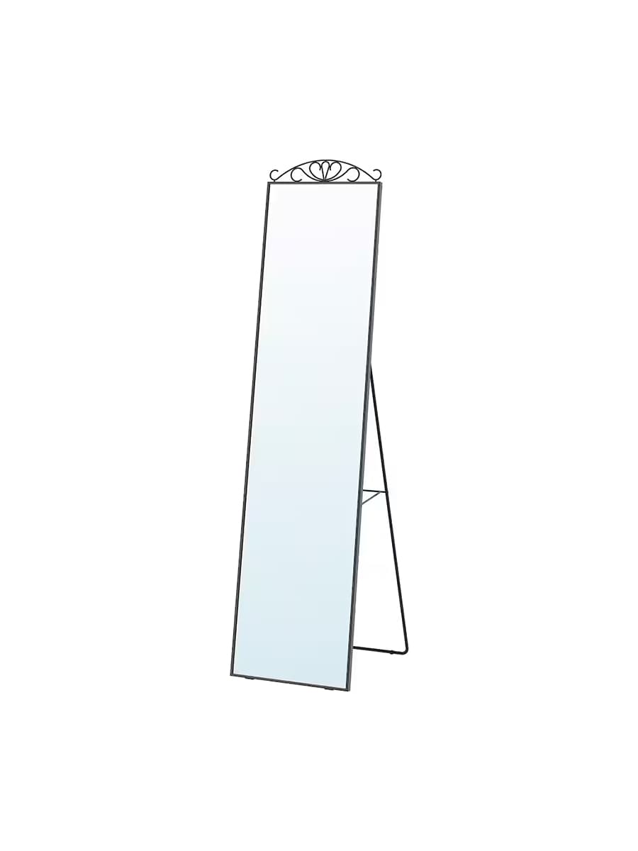 Зеркало IKEA KARMSUND, стоячее черное, 40x167 см