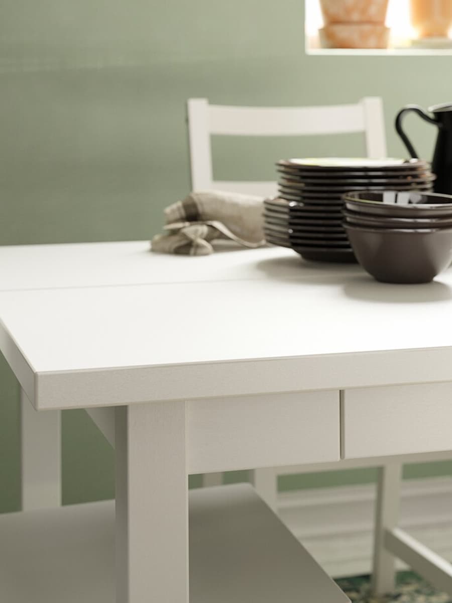 Стол и 4 стула IKEA NORDVIKEN белый, 152/223х95 см
