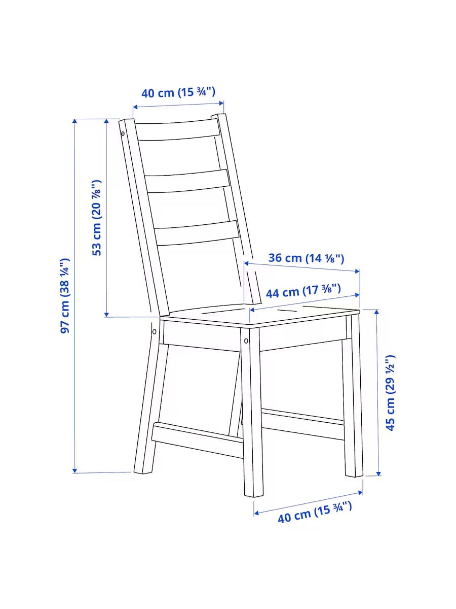 Стол и 4 стула IKEA NORDVIKEN белый, 152/223х95 см