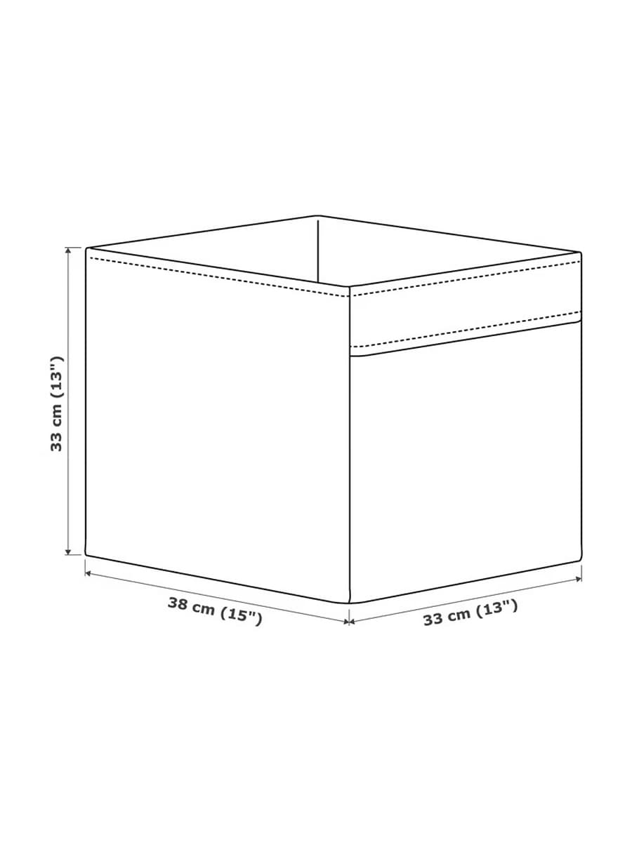 Коробка IKEA SKOGSDUVA разноцветная, 33х38х33 см.
