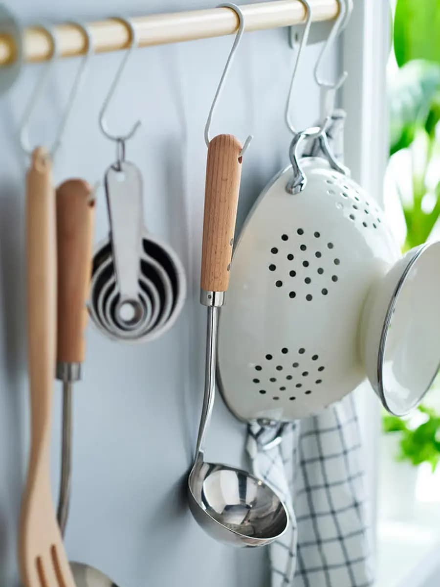 Половник IKEA VARDAGEN нержавеющая сталь/бук 33 см