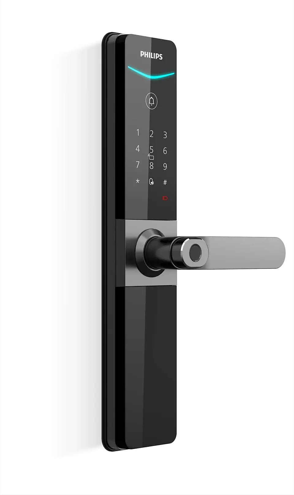Умный дверной замок с ручкой Philips 6000, серый