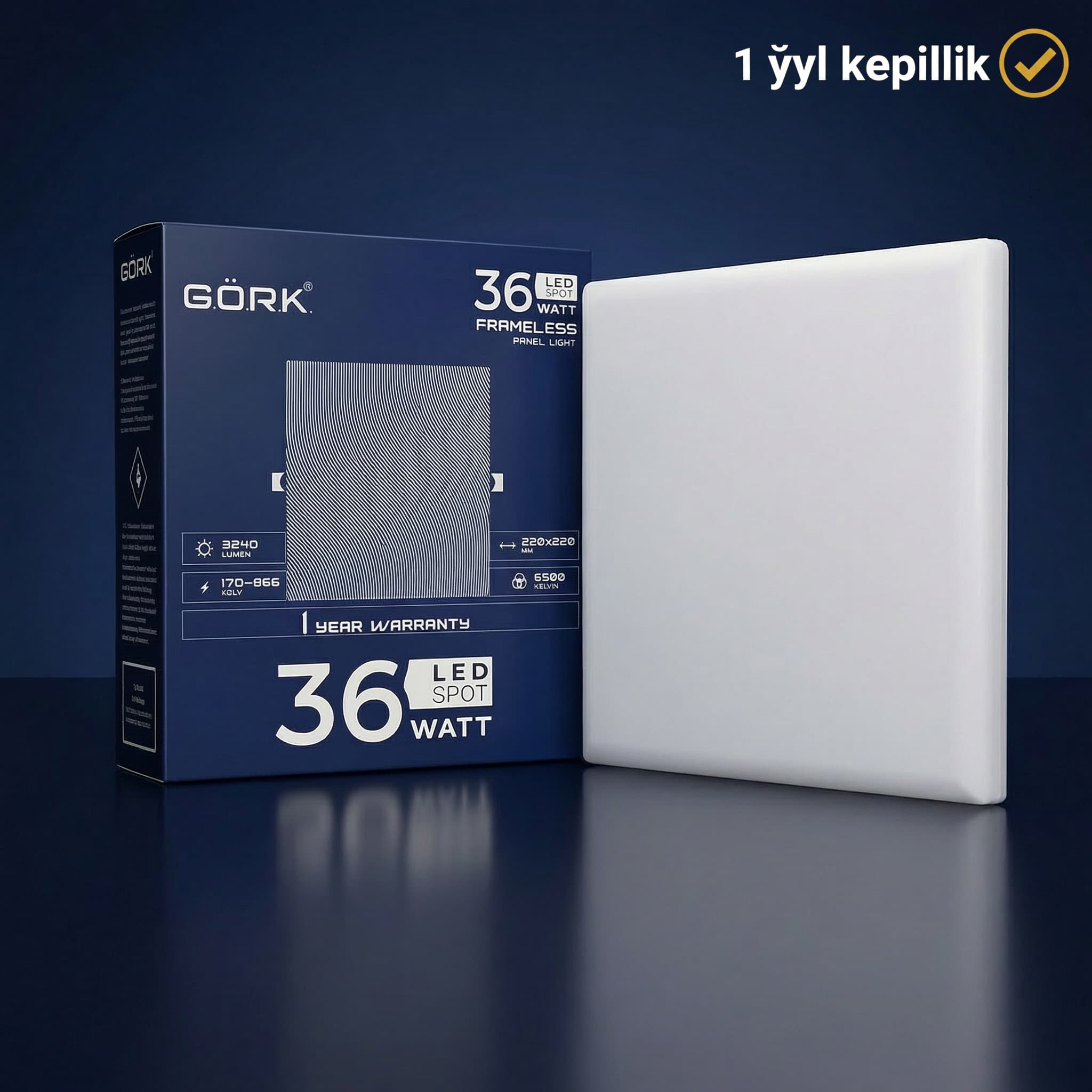 Светодиодная лампа G.Ö.R.K. 36w_sq_spot_frls_6500k