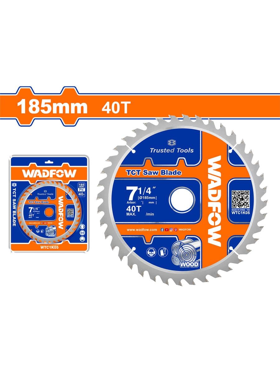 Диск пильный TCT 185мм 40T  WTC1K05