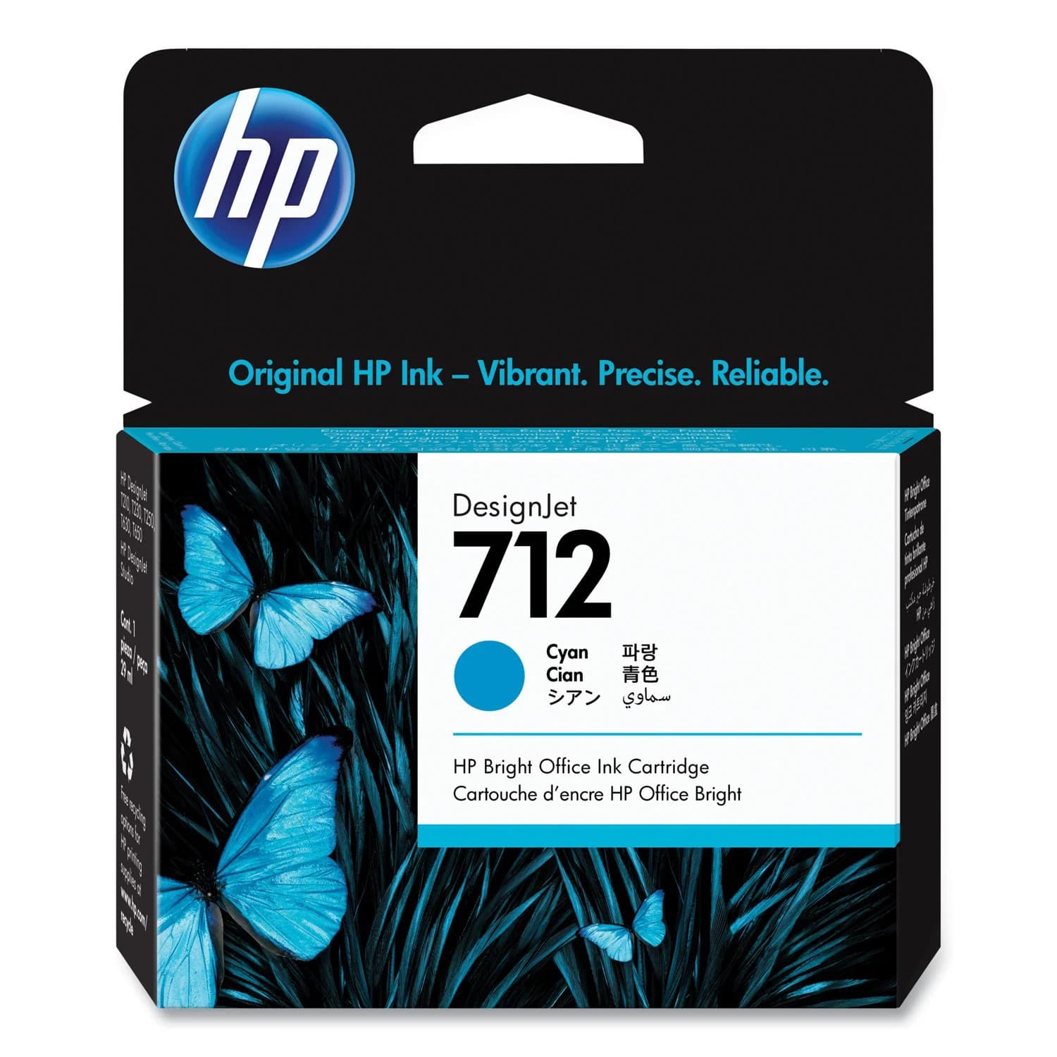 Картридж InkJet HP DJ 712 3ED67A (голубой)  29 мл для плоттеров