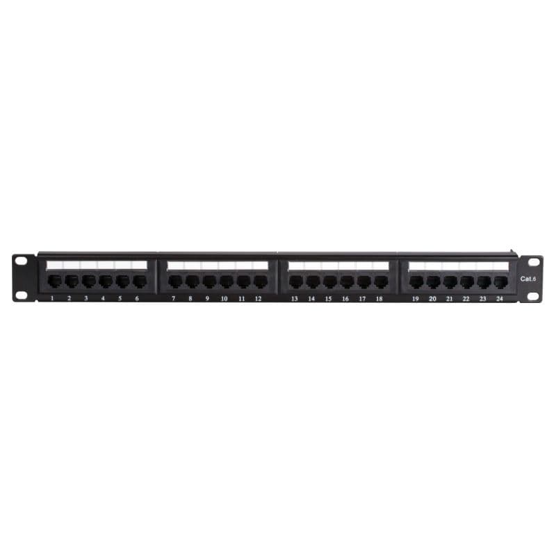 Патч-панель 24 порта UTP Cat.6, 19"