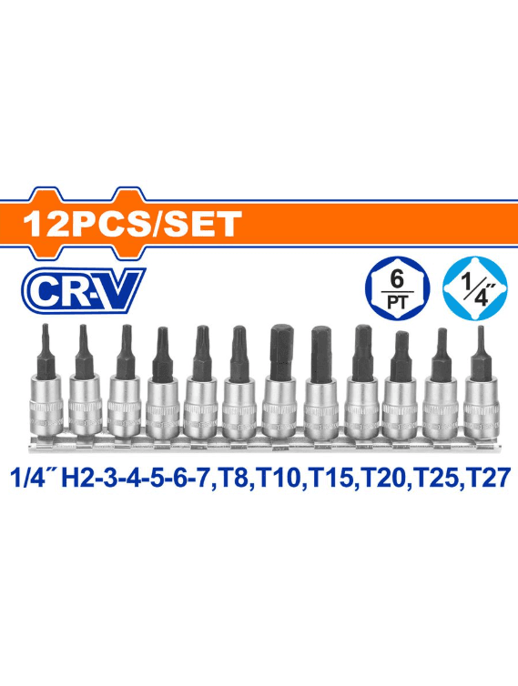 Набор головок 12 шт. 1/2"  WST2414