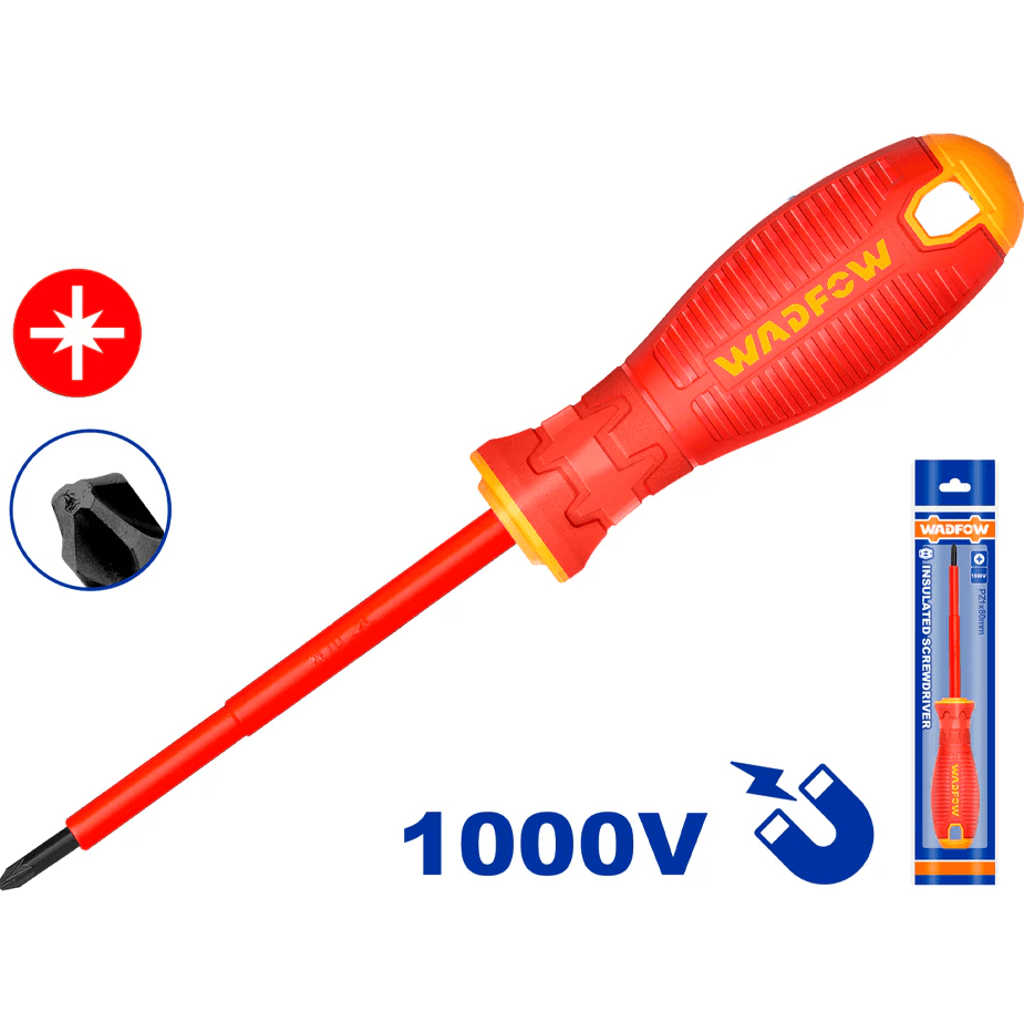Изолированная отвертка 1000В (+) WSD7973
