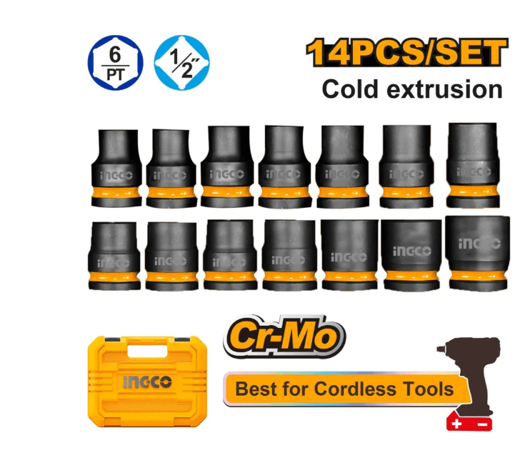Набор торцевых ударных головок INGCO HKISSD12141 INDUSTRIAL
