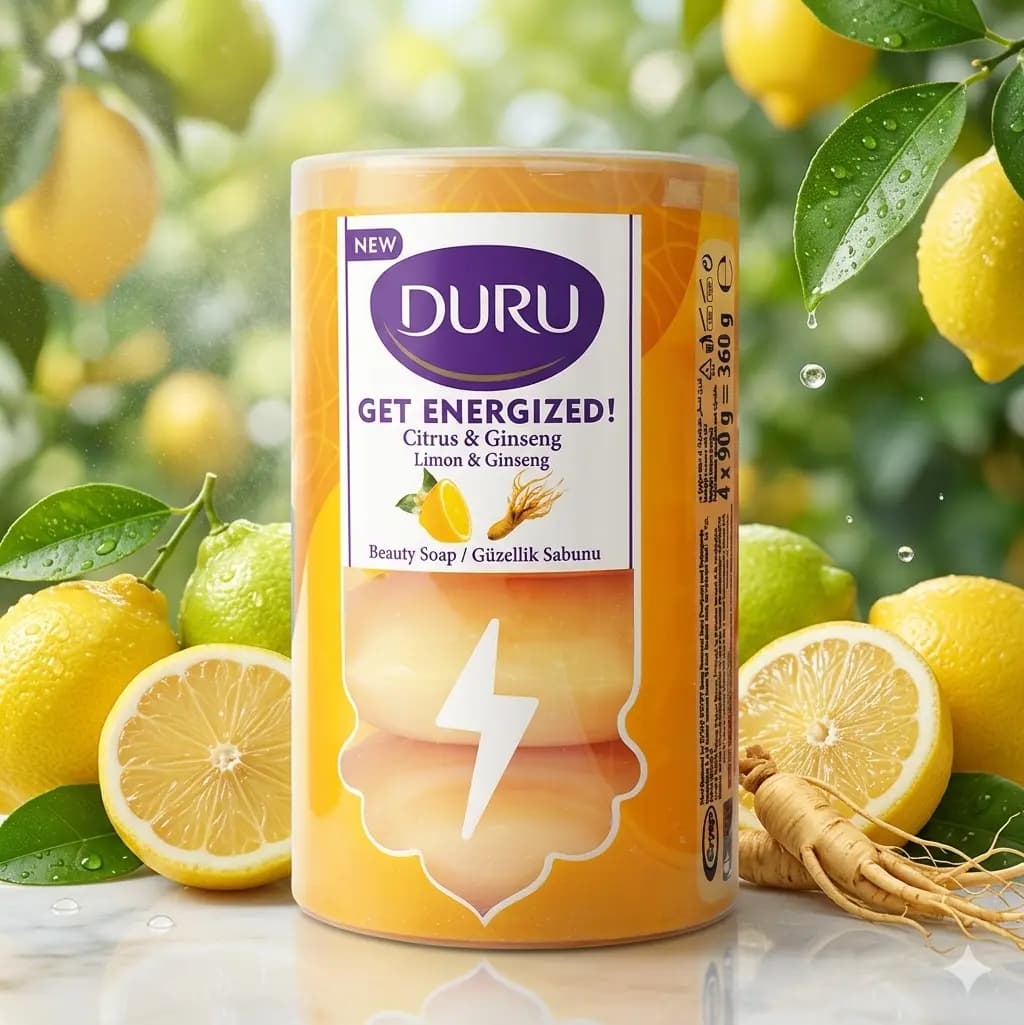 Мыло кусковое Duru Get Energized (Limon & Ginseng)