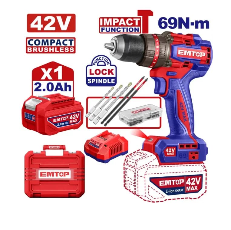 шуруповёрт EMTOP ECIDL426981