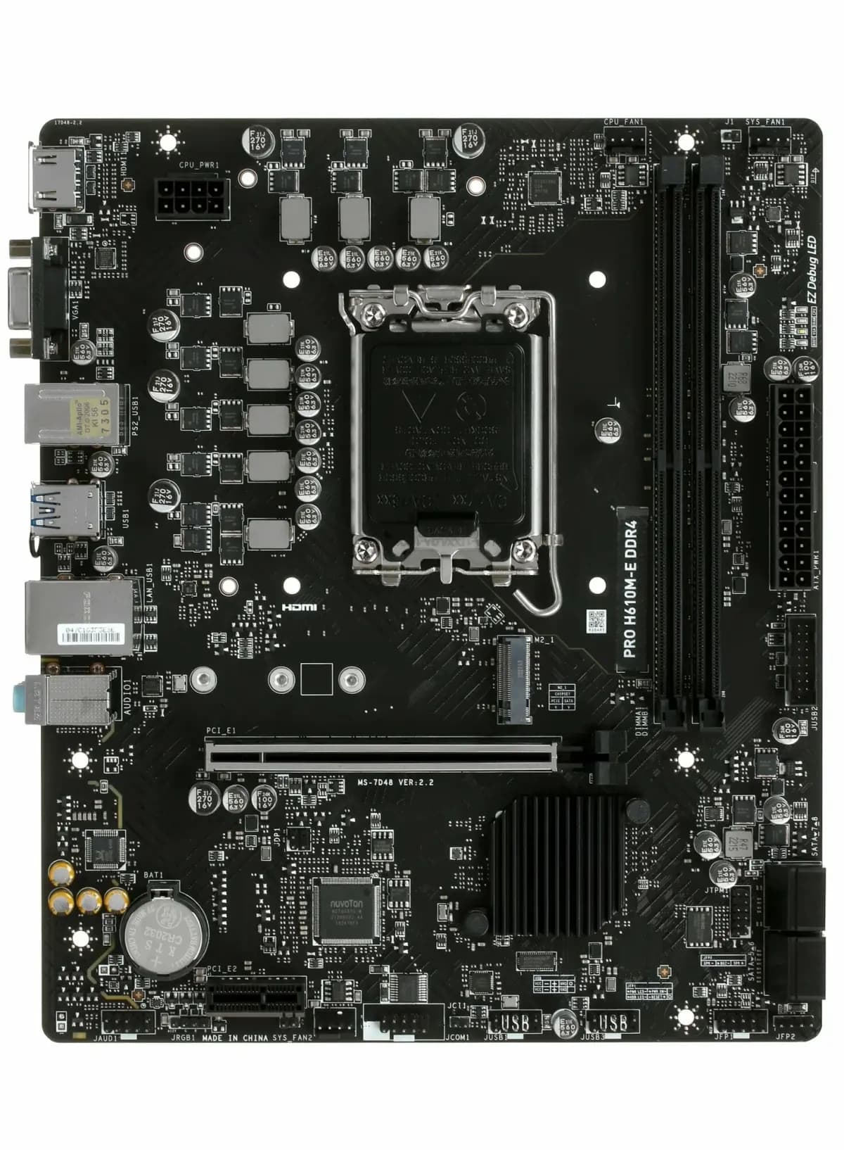 Материнская плата MSI PRO H610M-E DDR4