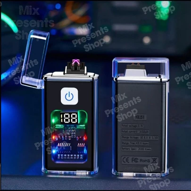 Зажигалка электронная "258 Lighter" прозрачная ARC