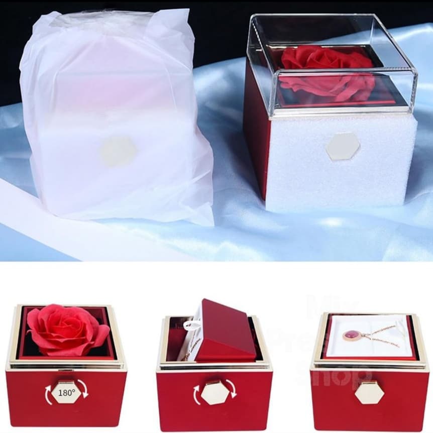 Коробка сюрприз подарочная для кольца, украшений или денег "Rose"