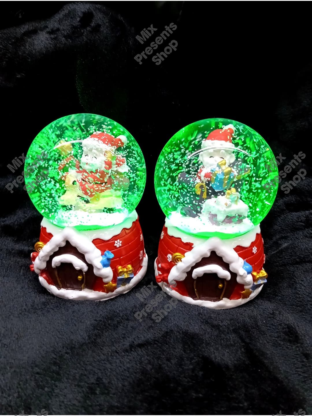 Снежный шар новогодний "Merry Christmas" с музыкой и подсветкой (электронный)