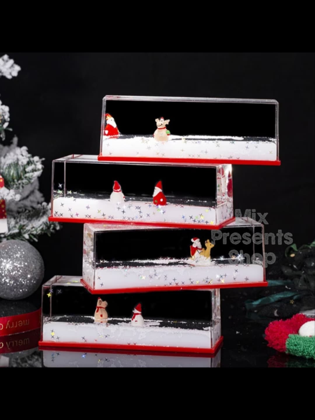 Сувенир новогодний "Merry Christmas" (жидкий антистресс)