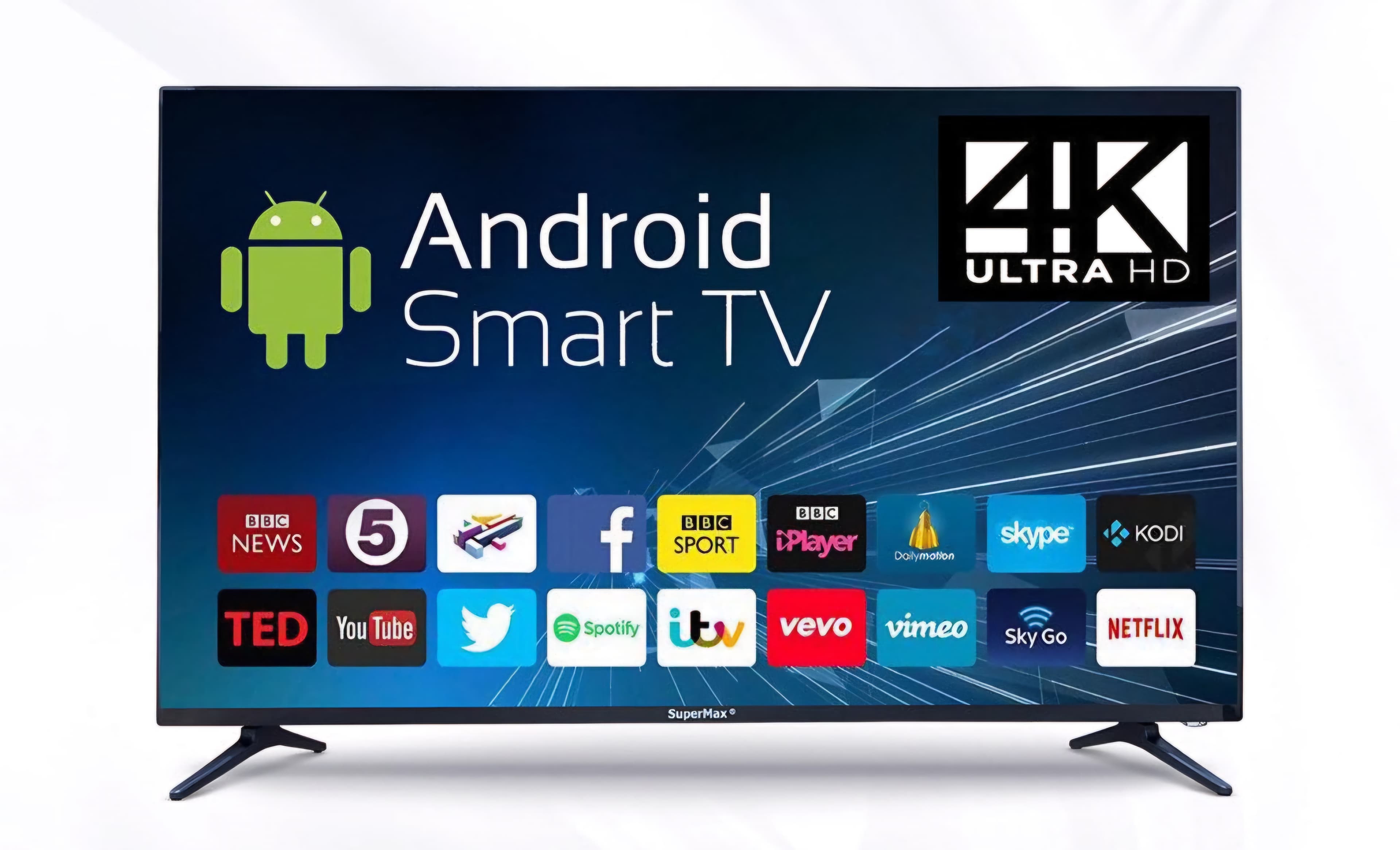 Телевизор Supermax QE55Q80DAU (Чёрный) Android