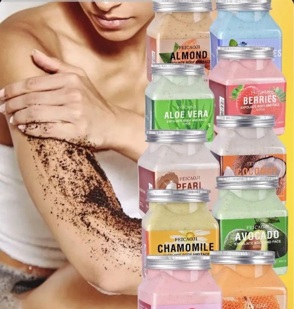 FEICAOJI Beden we ýüzi siňdirýän öl deri bölejikleri, Ale Vera Aroma bilen 350 mg