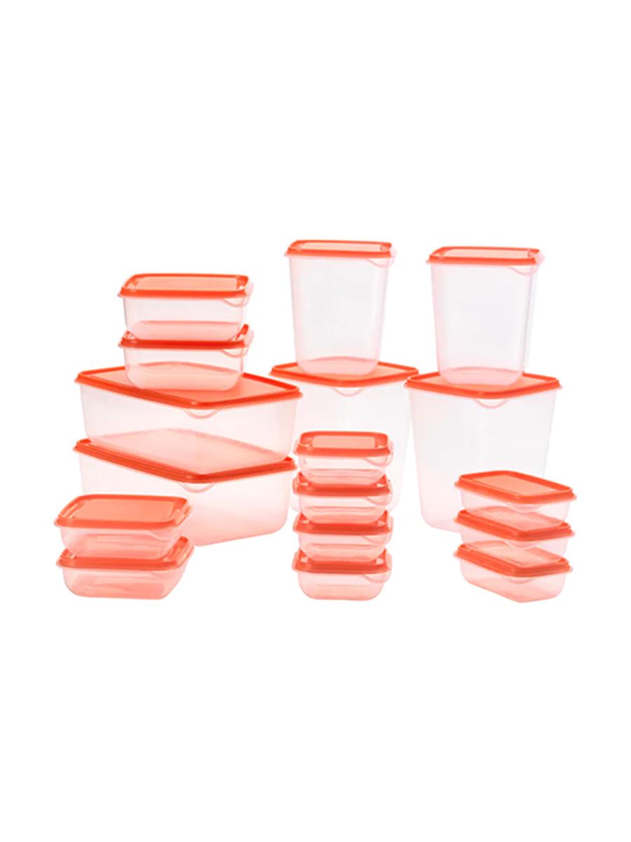 Saklamak üçin aşhana gutysy IKEA PRUTA 17 sany içi görünýän/pyrtykal reňk