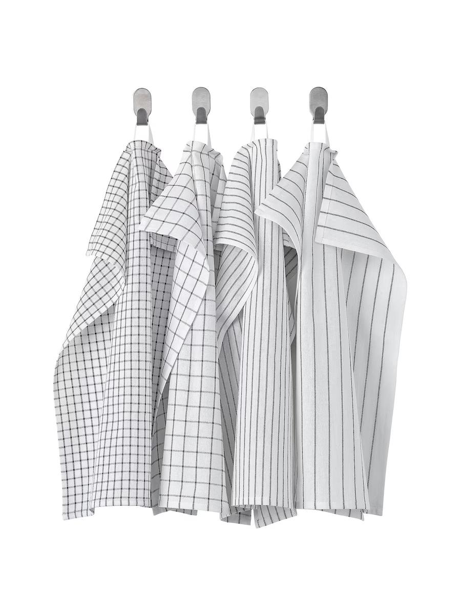 Aşhana el süpürgeç Ikea Rinnig ak goýy çal nagyşly 45x60 cm