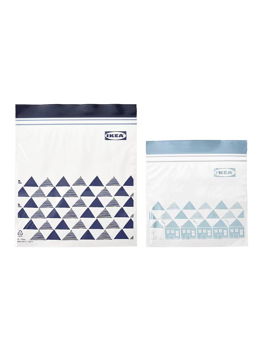 Paket IKEA ISTAD köp gezek ulanylýan nagyşly / gök, 1 / 0,4 l