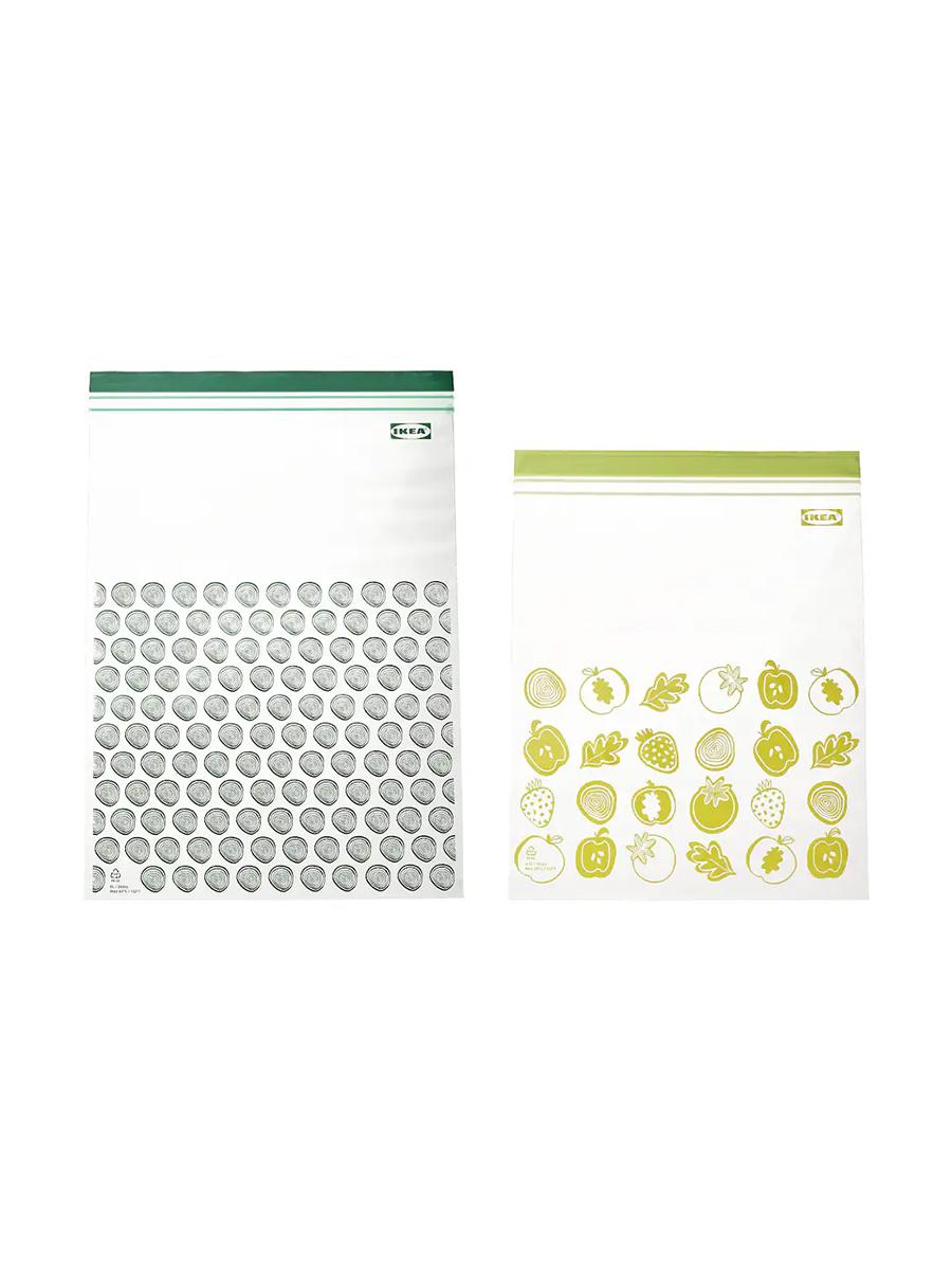 Paket IKEA ISTAD köp gezek ulanylýan nagyşly / ýaşyl, 6 / 4,5 l